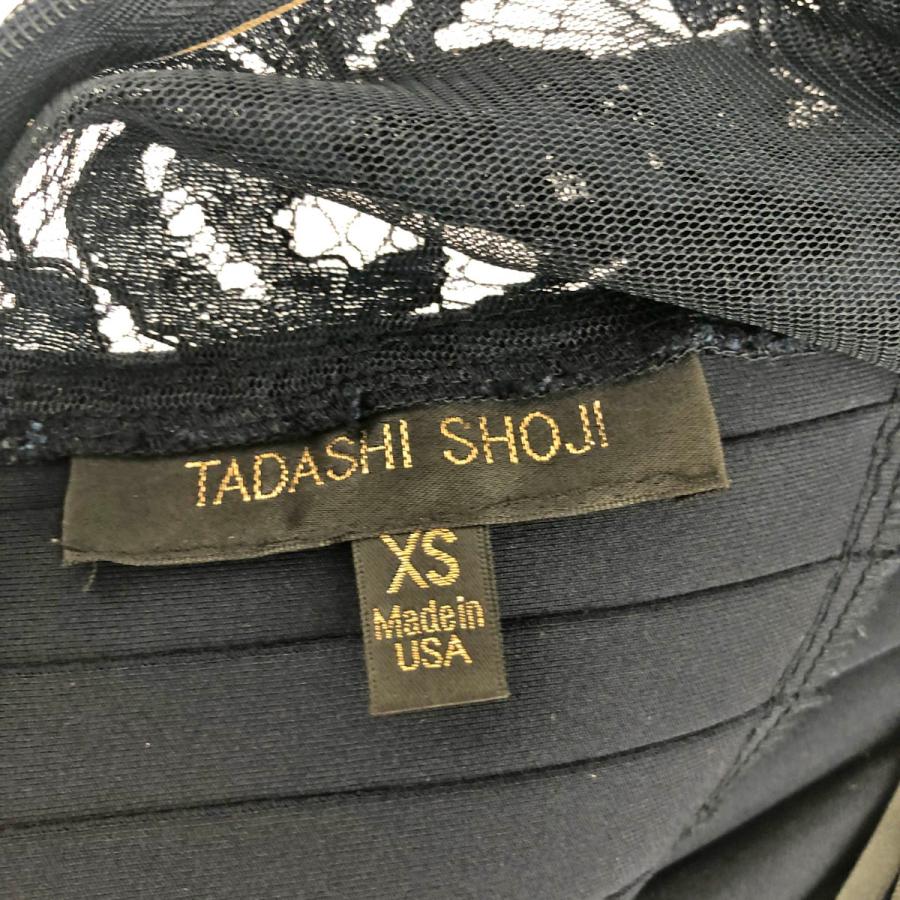 TADASHI SHOJI タダシショージ 半袖ワンピース 良好 サイズXS ネイビー  
