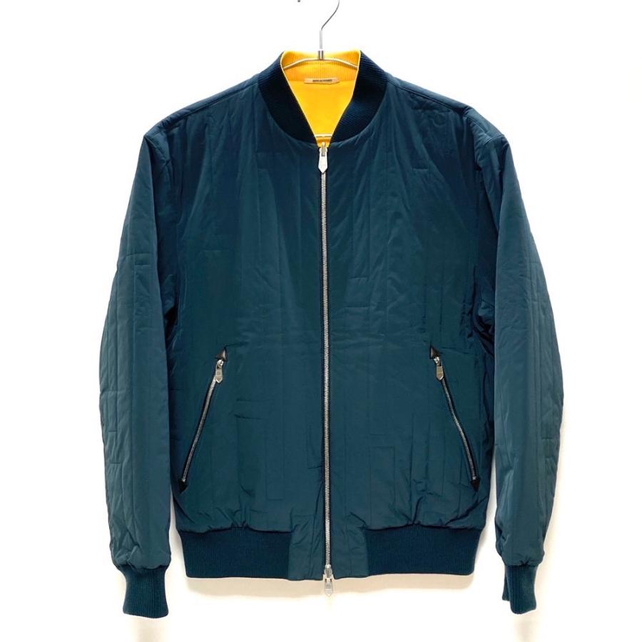 HERMES エルメス ジャケット 美品 46 グリーン/イエロー 中綿 HERMES エルメス ジャケット 美品 46 グリーン/イエロー 中綿