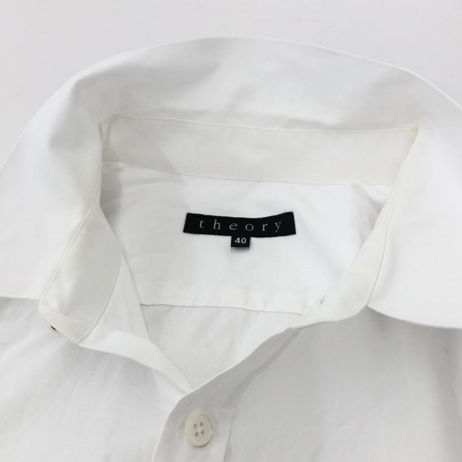 theory セオリー  ドレスシャツ  サイズ40  ホワイト 綿100％ コットン メンズ 長袖白シャツ トップス｜tifana｜04