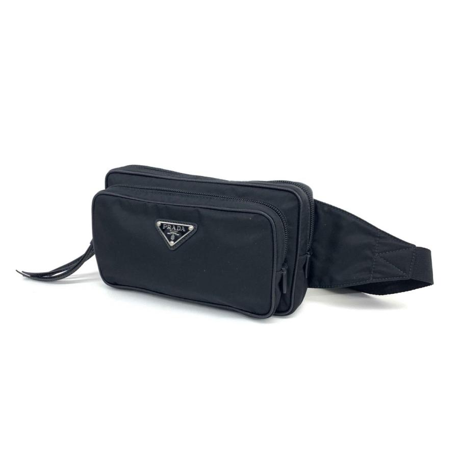 PRADA プラダ ボディバッグ 美品 1BL010 ブラック ナイロン 2室  