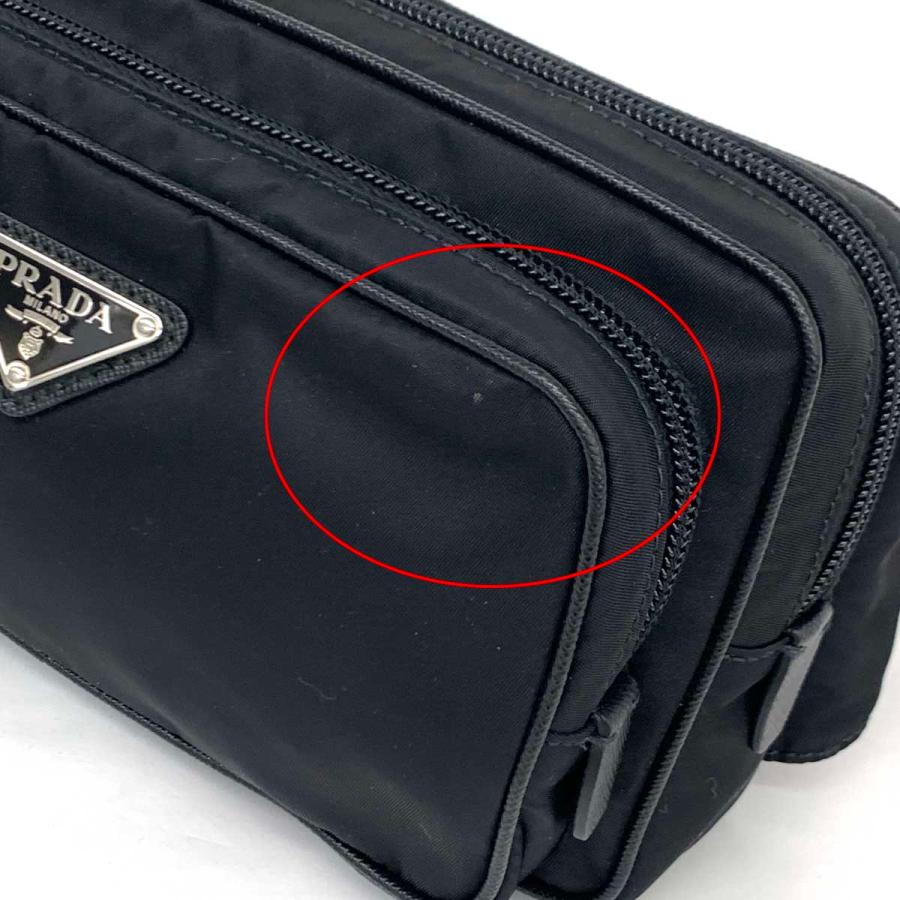 PRADA プラダ ボディバッグ 美品 1BL010 ブラック ナイロン 2室  