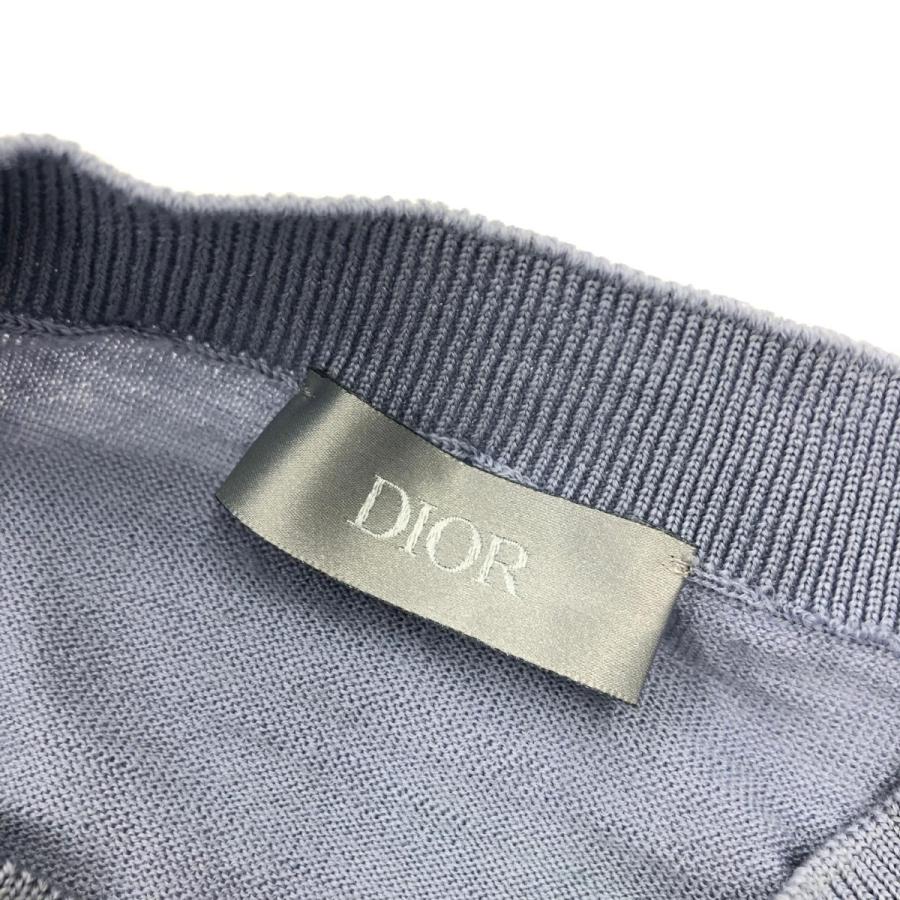 Dior HOMME ディオールオム 長袖ニット サイズM グレー/ブルー Dior HOMME ディオールオム 長袖ニット サイズM グレー/ブルー