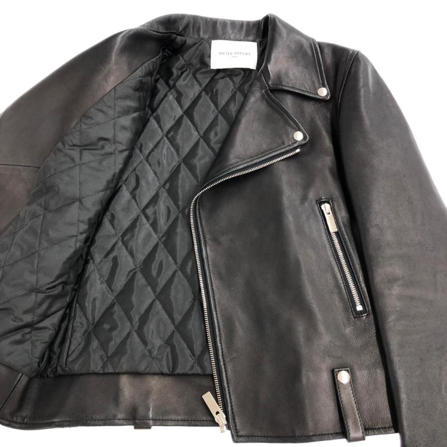 UNITED ARROWS ライダース　レザージャケット サイズ36 黒 UNITED ARROWS ユナイテッドアローズ ライダースジャケット
