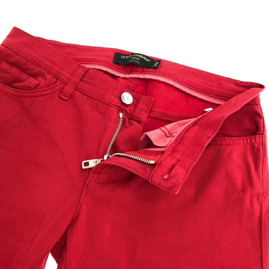 DOLCE&GABBANA ドルチェ&ガッバーナ パンツ サイズ40 レッド コットン 