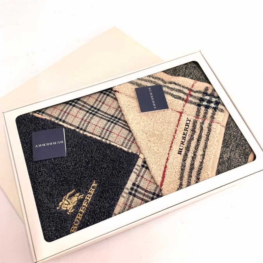 BURBERRY LONDON バーバリーロンドン タオルハンカチ 2枚セット 未使用 