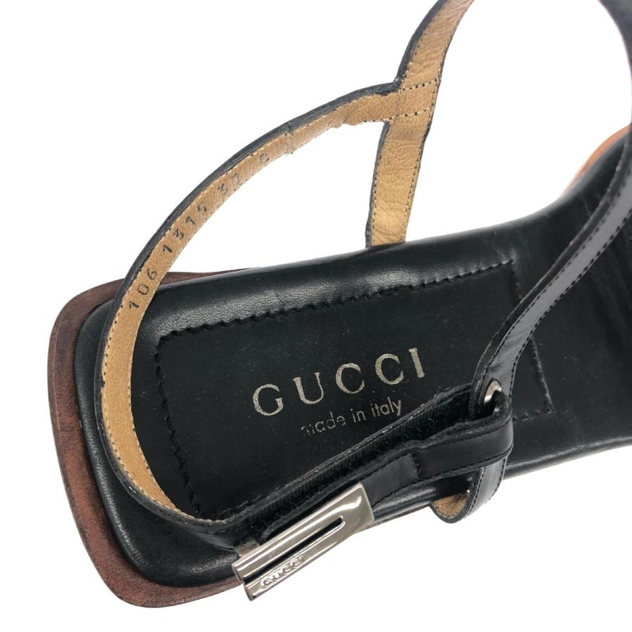 GUCCI グッチ サンダル 37C ブラック レザー レディース 靴 GUCCI グッチ サンダル 37C ブラック レザー レディース 靴