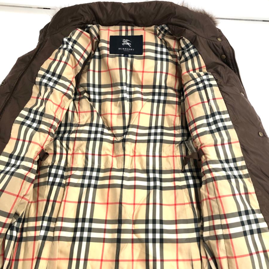 BURBERRY LONDON バーバリーロンドン ダウン コート ファー付 42 