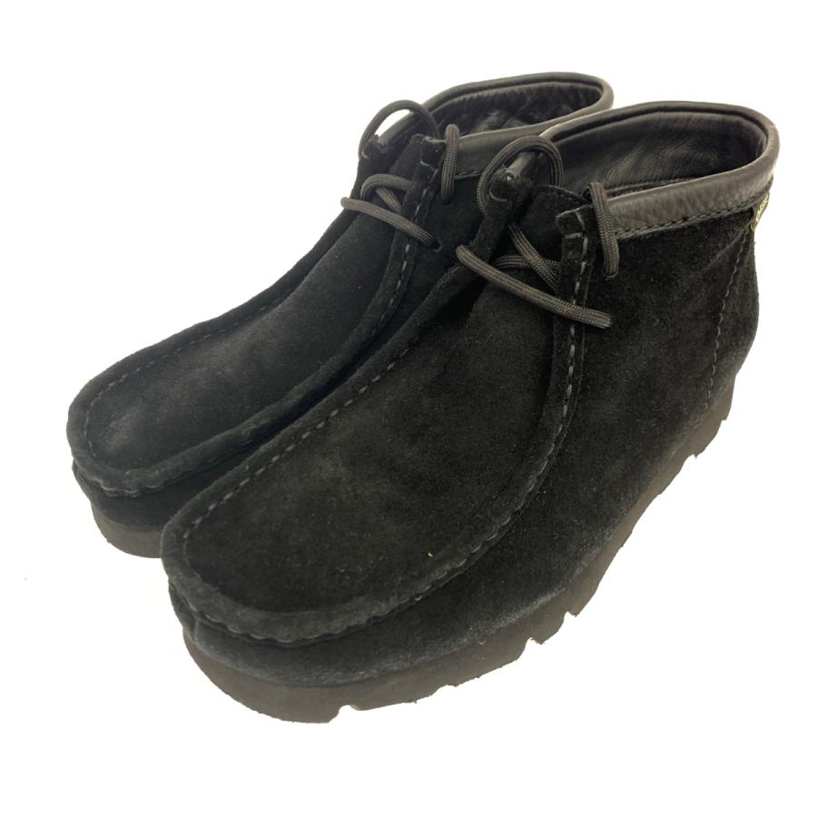 Clarks クラークス ワラビー ブーツ 良好 25.5 ブラック スエード 