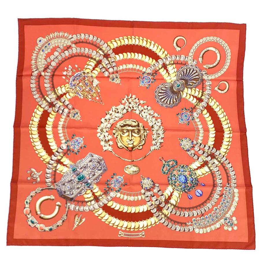 HERMES エルメス カレ90 J.Abadie スカーフ 美品 テラコッタ HERMES エルメス カレ90 J.Abadie スカーフ 美品 テラコッタ