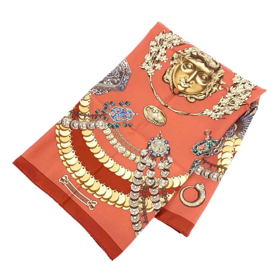 HERMES エルメス カレ90 J.Abadie スカーフ 美品 テラコッタ HERMES エルメス カレ90 J.Abadie スカーフ 美品 テラコッタ