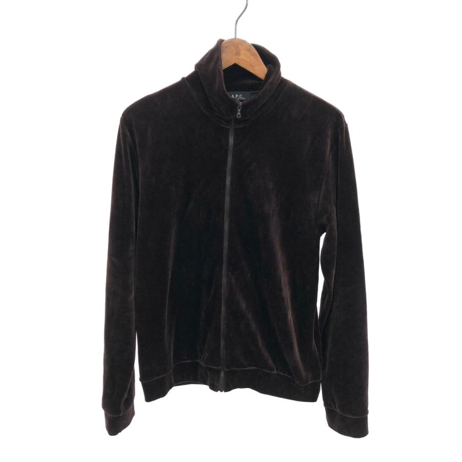 A.P.C トラックジャケット サイズ2 黒 フランス製 アーペーセー A.P.C. アーペーセー トラック ジャケット サイズ:2 ブラウン ベロア