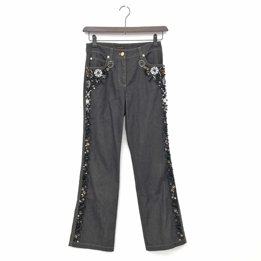 ESCADA エスカーダ デニムパンツ 良好 サイズ34 グレー コットン 