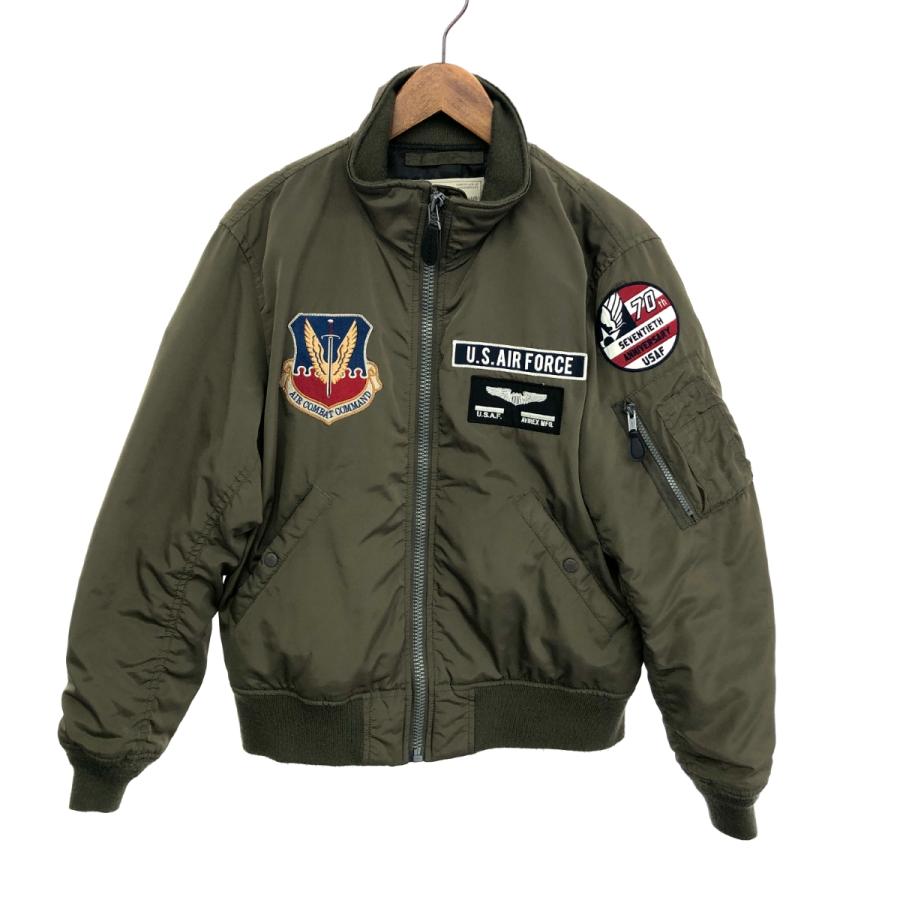 AVIREX USAF MA-1 ミリタリージャケット AVIREX アヴィレックス USAF MA-1 ジャケット 良好 サイズ:L グリーン
