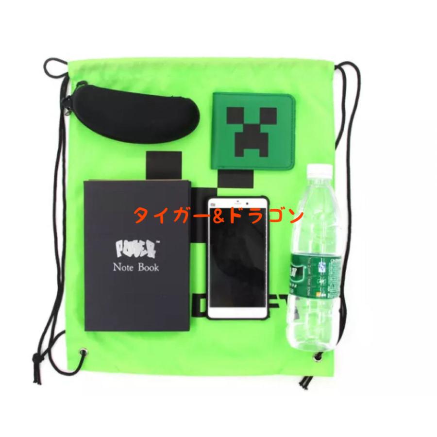 マインクラフト ナイロン ナップサック エコバッグ プールバッグ 体操服袋 上靴入れ 巾着袋 クリーパー リュックサック マイクラゲームキャラクター グッズ mineknap Tiger Dragon 通販 Yahoo ショッピング