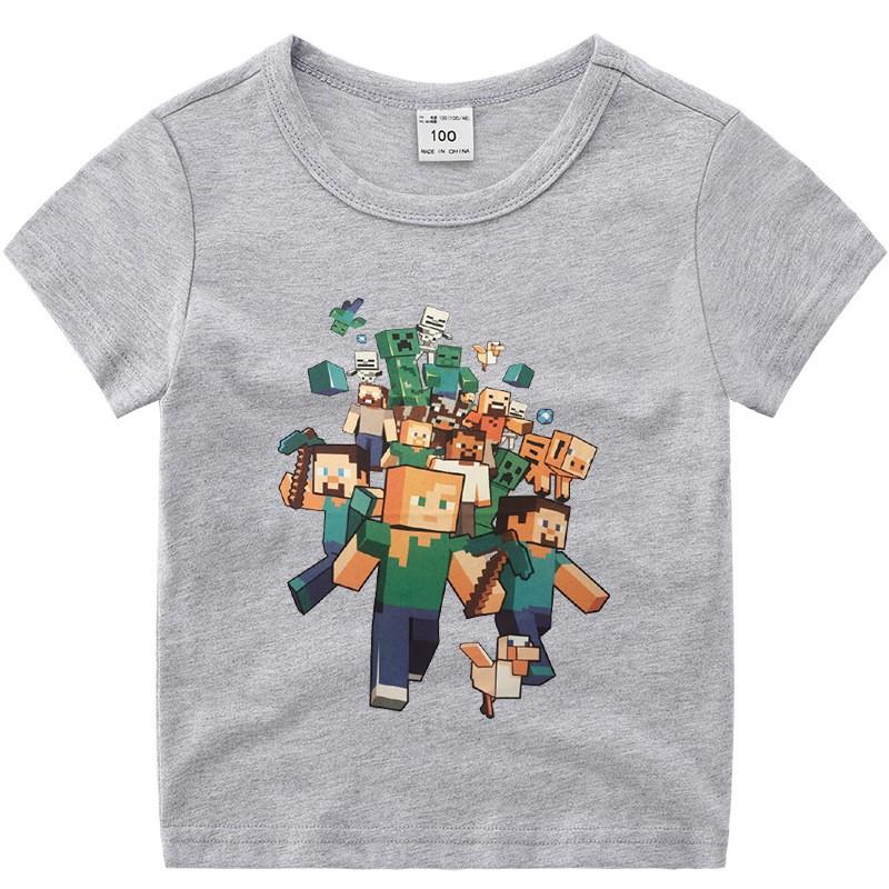 マインクラフト アレックス スティーブ キャラクタープリント グレー Tシャツ マイクラゲームキャラクターグッズ 409minet Shirtg Tiger Dragon 通販 Yahoo ショッピング