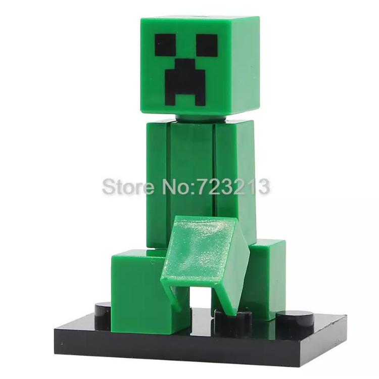 マインクラフト レゴ互換 ブロック ミニフィグ クリーパー ディスプレイプレート付き マイクラゲームキャラクターグッズ Creeper B Tiger Dragon 通販 Yahoo ショッピング