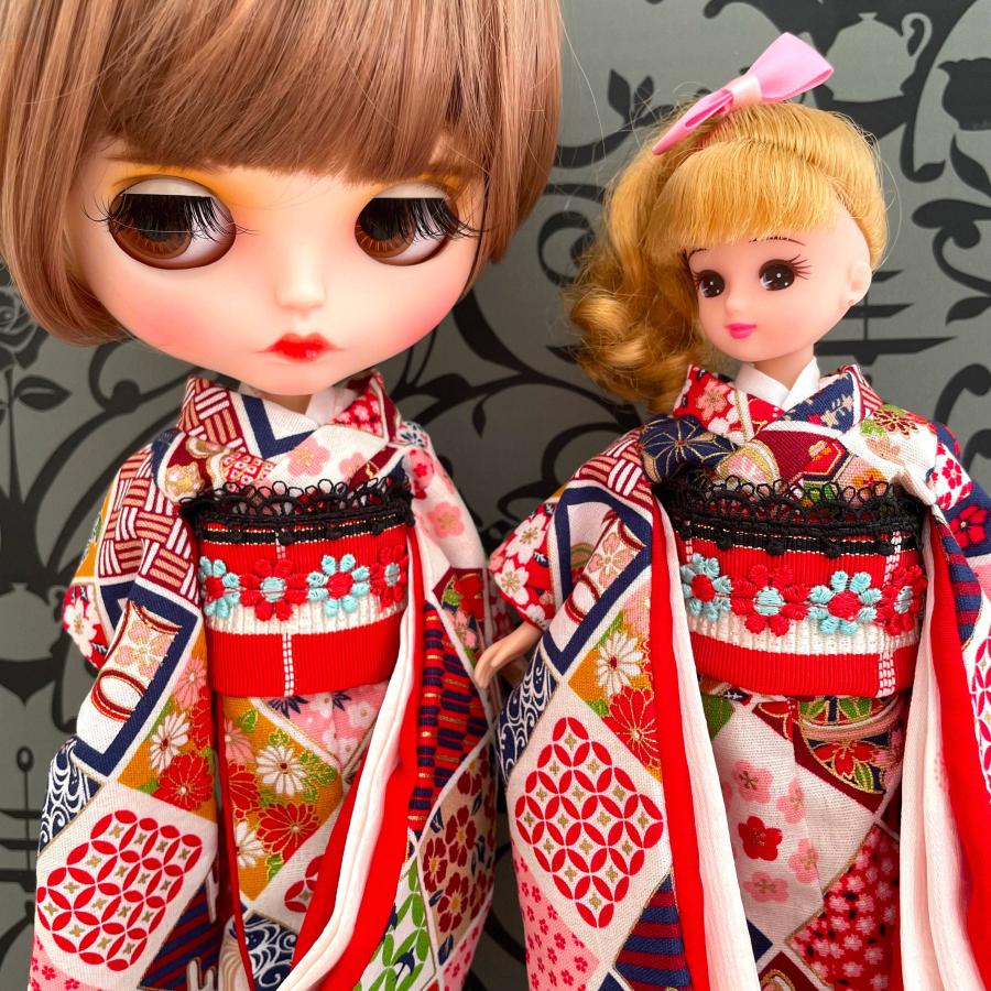 リカちゃん アイシードール 着物 作り帯 セット 振り袖 帯 リカちゃん アイシードール 着物 作り帯 セット 振り袖 帯