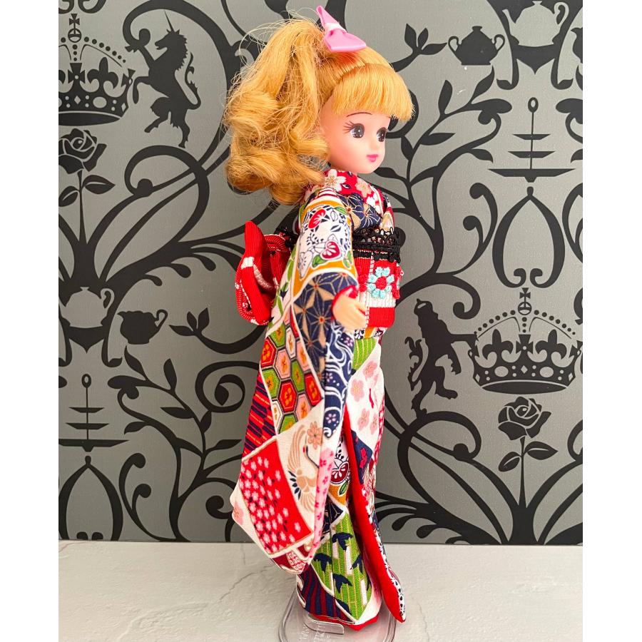 リカちゃん アイシードール 着物 作り帯 セット 振り袖 帯 リカちゃん アイシードール 着物 作り帯 セット 振り袖 帯