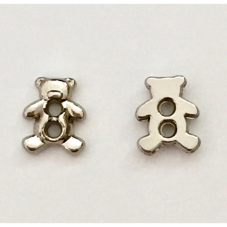 ドール用 5mm 小さい 金属 クマ ボタン 服 バッグ 靴 飾りボタン