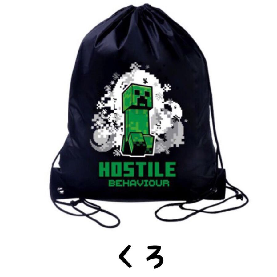送料無料 マインクラフト ナップサック エコバッグ プールバッグ 体操服袋 送料込 クリーパー マイクラゲームキャラクター グッズ 巾着袋 靴袋 リュックサック