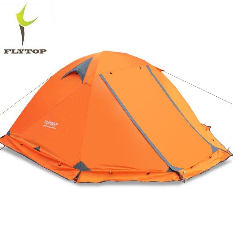 FLYTOP キャンプ テント 2人用 二重層 防風 防水 冬 プロ : TIGER