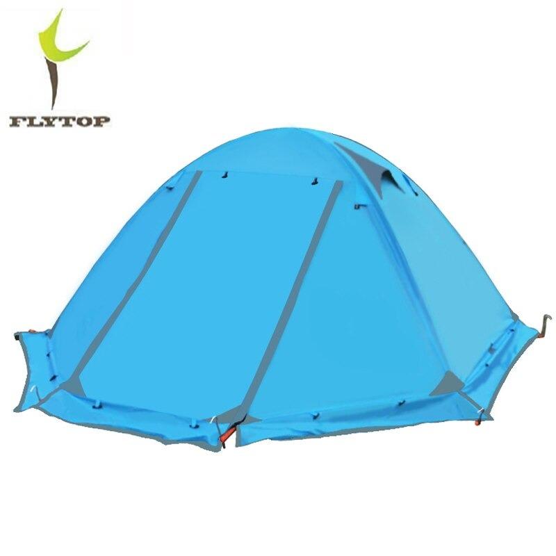 FLYTOP キャンプ テント 2人用 二重層 防風 防水 冬 プロ : TIGER