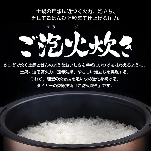 炊飯器 5合炊き 圧力IH炊飯器 タイガー JPI-A100 ご泡火炊き ごほうびだき 日本製の画像