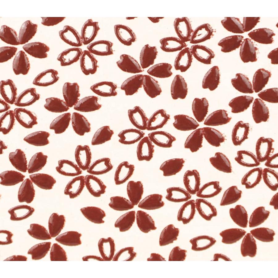 印伝桜吹雪柄三つ折り財布　シロ地/アカ（漆）　　　　　日本製 |  | 04