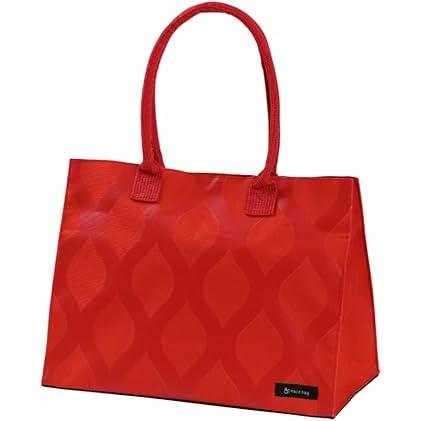 [hacobag] ハコバッグ トートバッグ Mサイズ（立涌 赤）Tachiwaku Red　立涌　赤 |  | 01