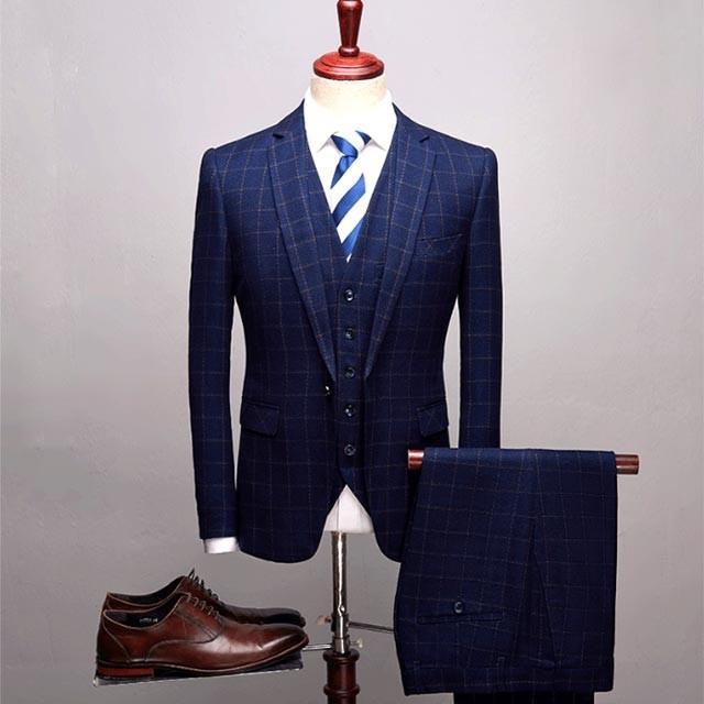 人気特価激安 メンズ 3ピーススーツ 1つボタン 3点セット チェック柄 ビジネススーツ 紳士服 フォーマル スーツ セットアップスーツ スリム 忘年会 結婚式 メンズスーツ 9754 ティージービーヤフー店 通販 Yahoo ショッピング 激安の Kslcity Com My