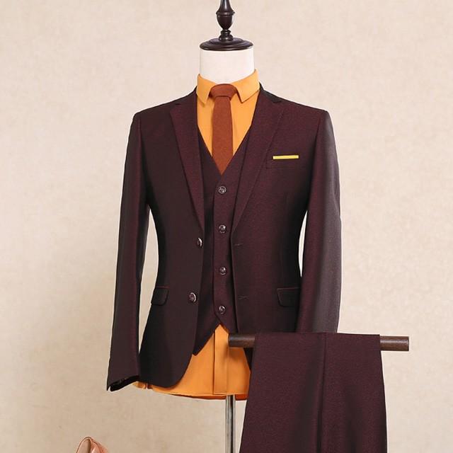 新品 ビジネス スーツ メンズ 3点セット 3ピーススーツ ワイン赤 紳士服 タキシード フォーマル 通勤 30代 40代 50代 パーティー 結婚式 正規激安 Lamaimuaythaicamp Com