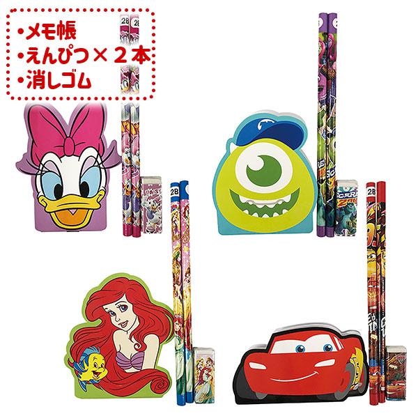 ディズニー ダイカットメモ4点文具セット【不良対応不可】 : こども