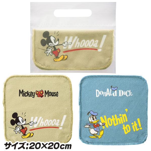 ミッキー＆ドナルド ハンカチタオル【不良対応不可】 : こどもモール