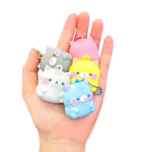 ぽちゃちゃニャンちゃん ラバーマスコットBC付【不良対応不可