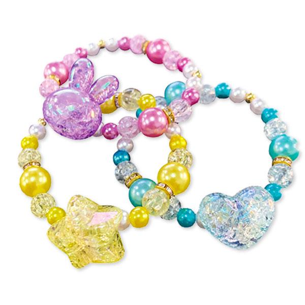 キラキラブレスレット BIG宝石マスコット付【不良対応不可】 : こども