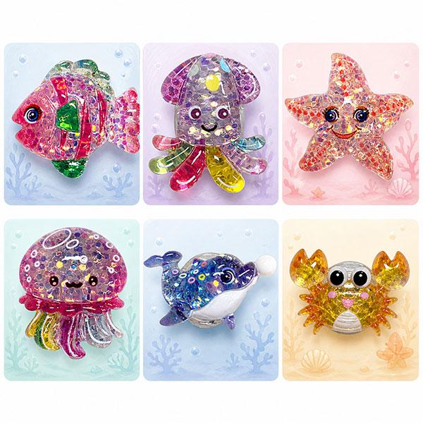 海の生き物 光るゆびわ【不良対応不可】 : こどもモールタイガー