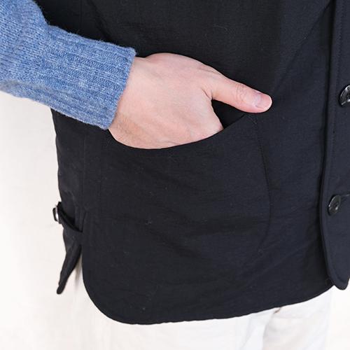 ARAN アラン VEST ベスト NYLON TUSSER ナイロンタッサー ブラック