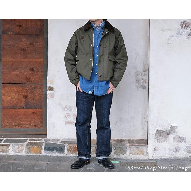 【24SS入荷分/2ワラントになります】Barbour バブアー OS SPEY CASUAL スペイ ピーチスキン ノンワックス MCA0932 セージ グリーン メンズ 〔FL〕｜tigers-brothers｜02