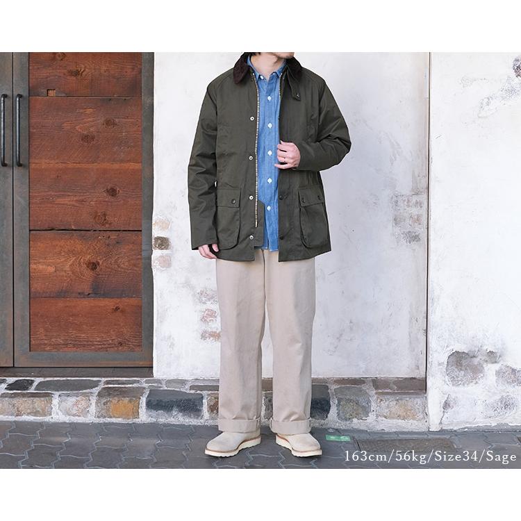 Barbour バブアー SL BEDALE CASUAL ビデイル スリムフィット ピーチスキン ノンワックス MCA0934 メンズ 〔FL〕