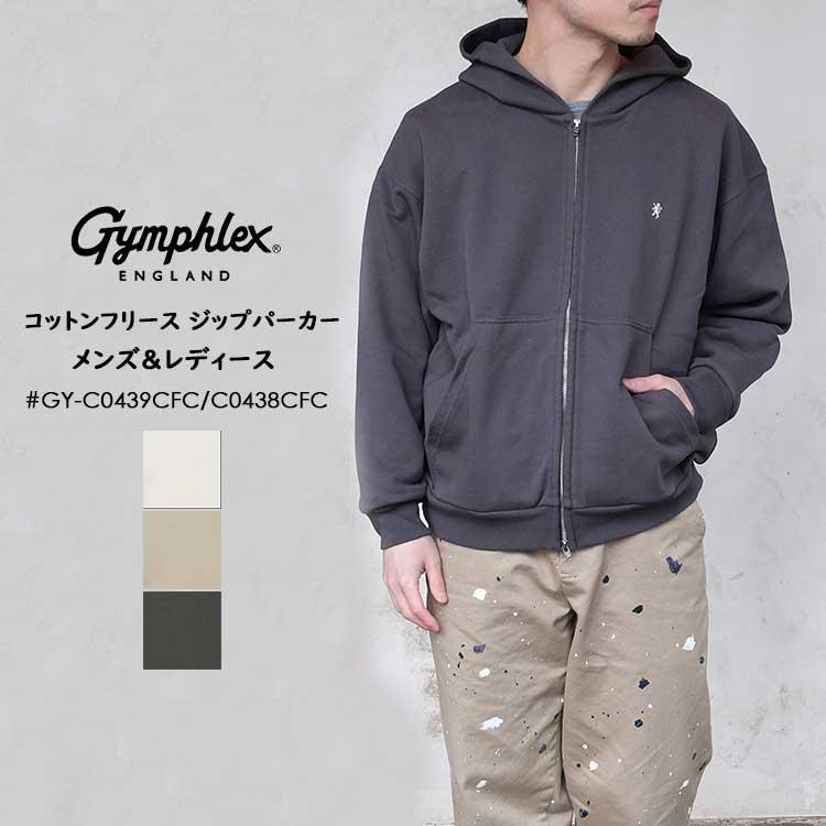GYMPHLEX ジムフレックス コットンフリース ジップパーカー GY GYMPHLEX ジムフレックス コットンフリース ジップパーカー GY