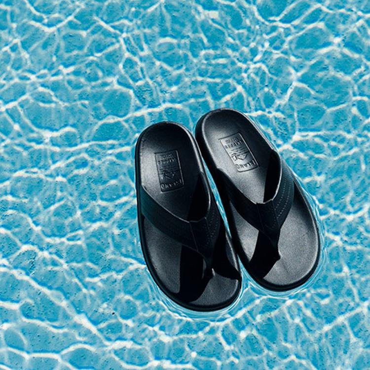 【極美品】アイランドスリッパ レザーサンダル ハワイ製 ブラック 9 27cm ISLAND SLIPPER（アイランドスリッパ） サンダル EVAサンダル