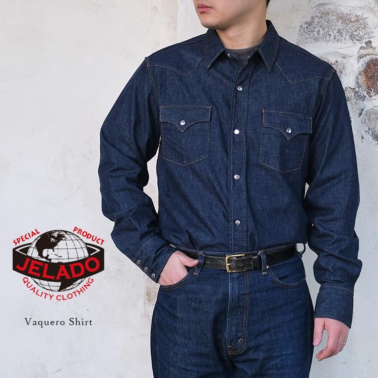 JELADO ジェラード デニムシャツ 紺 サイズ16 JELADO ジェラード JP11115 Vaquero Shirt バケーロシャツ