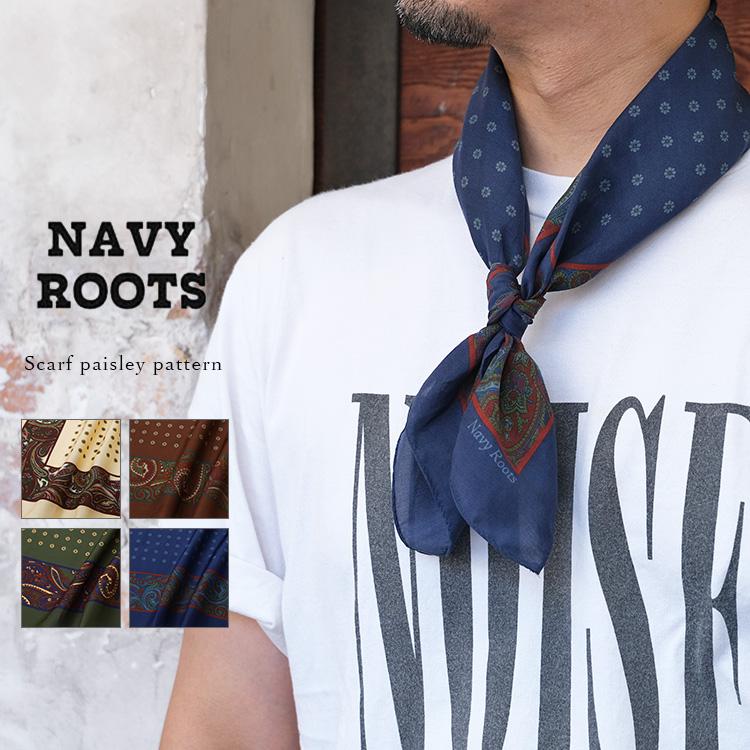 NAVY ROOTS ネイビールーツ Scarf paisley pattern スカーフ