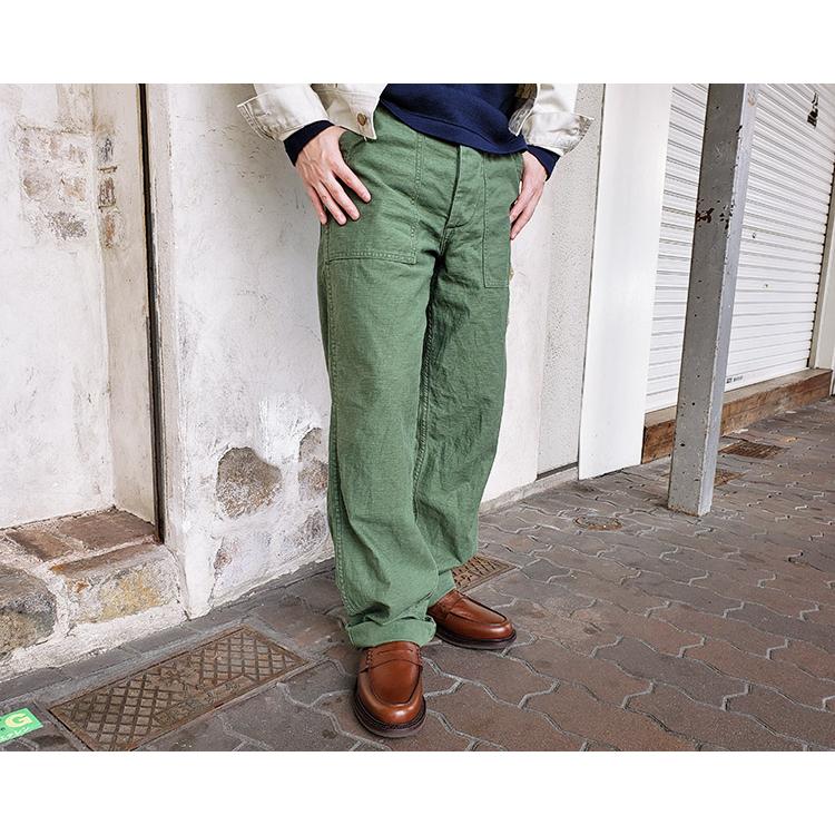 冬セール❗オアスロウ　orSlow ベイカーパンツ❗ファティーグパンツ　グリーン orSlow オアスロウ ファティーグパンツ 5002 ベイカーパンツ