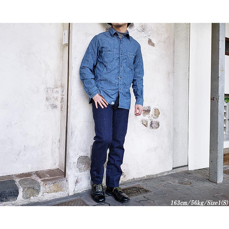 orSlow オアスロウ 01-8070-84 Slim Fit Work Shirt Chambray orSlow オアスロウ 01-8070-84 Slim Fit Work Shirt Chambray