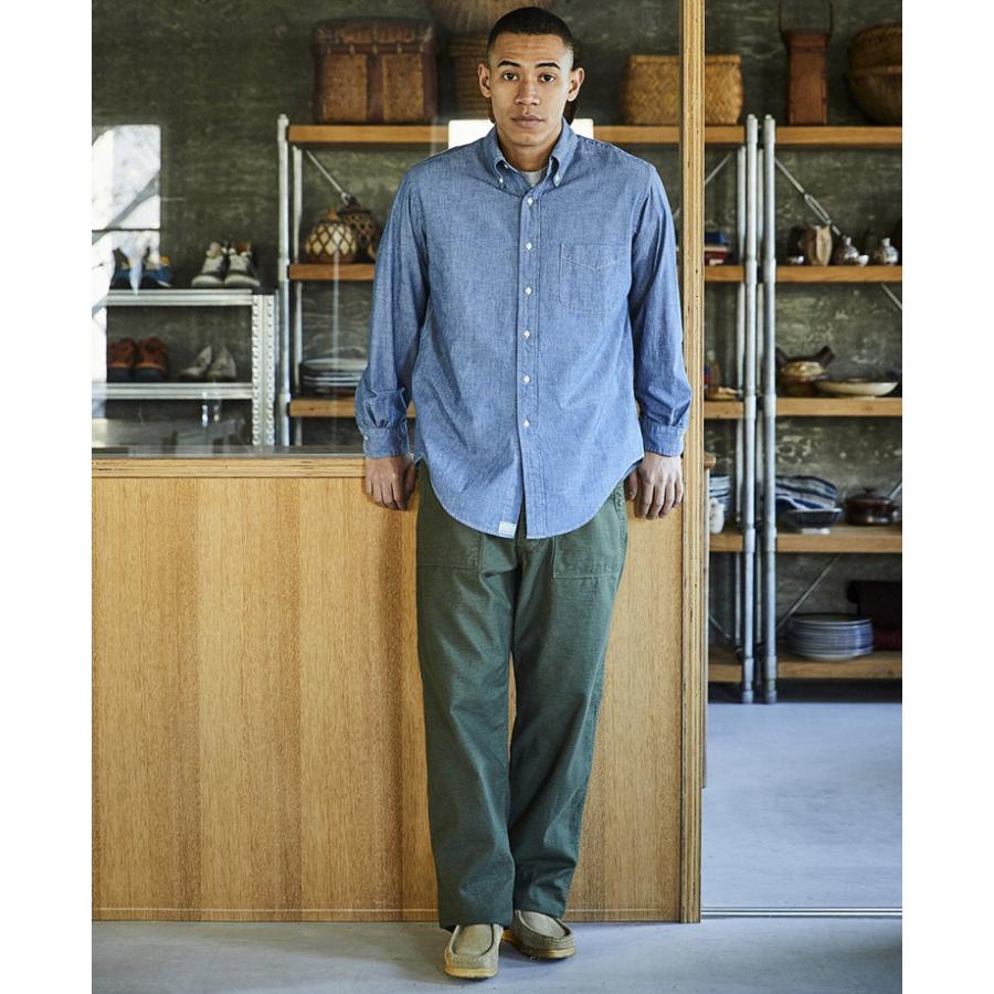 オアスロウ　シャンブレーボタンダウンシャツ サイズ4 orslow オアスロウ CHAMBRAY STANDARD BUTTON DOWN SHIRT
