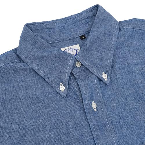 オアスロウ　シャンブレーボタンダウンシャツ サイズ4 orSlow オアスロウ シャンブレー ボタンダウン サファリシャツ