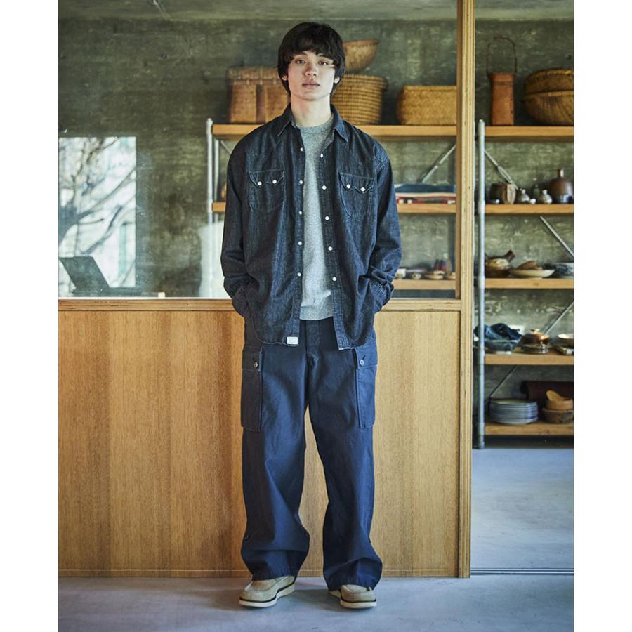 orSlow オアスロウ 01-8124-D61 Black Denim Western Shirt