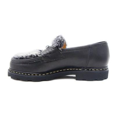 パラブーツ ランス ミンクファー メンズ ローファー シューズ ブラック Paraboot Reims Vison 102985 Noir ノアール Black〔FL〕｜tigers-brothers｜03