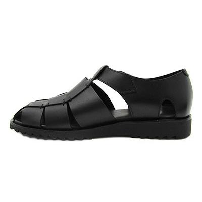 パラブーツ メンズ パシフィック *ブラック Paraboot PACIFIC 123312 レザーサンダル ノアール 黒 グルカサンダル〔FL〕の画像